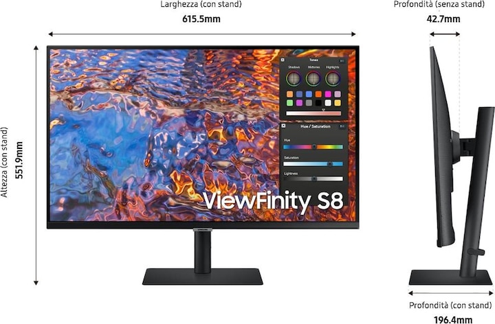 Image du produit Samsung ViewFinity S8 S80PB (3840 x 2160 pixels, 27")