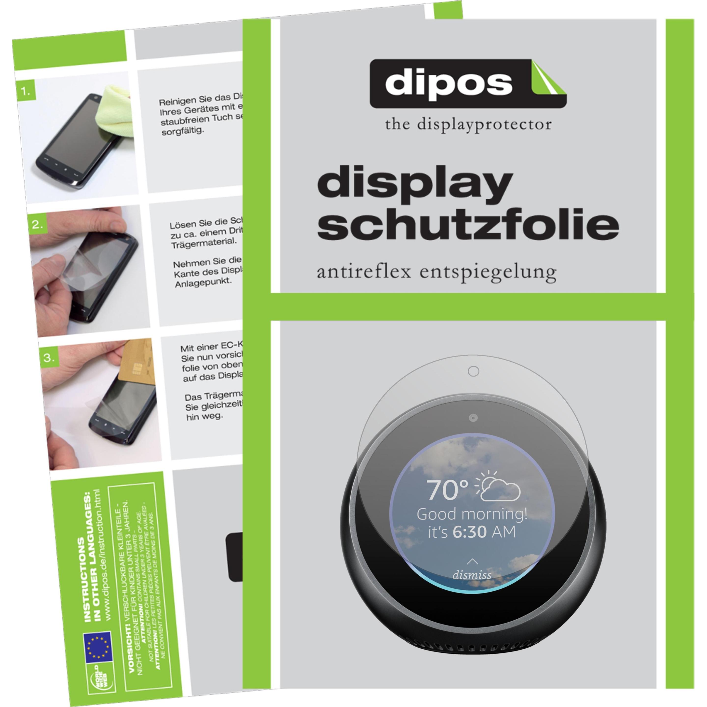 Dipos Displayschutzfolie Antireflex (2 Stück, Echo Spot), Tablet Schutzfolie