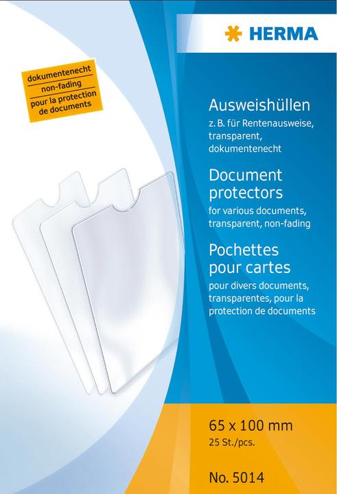 Produktbild HERMA Ausweishülle PP 65x100mm (6.5 x 10 cm, 25 x)