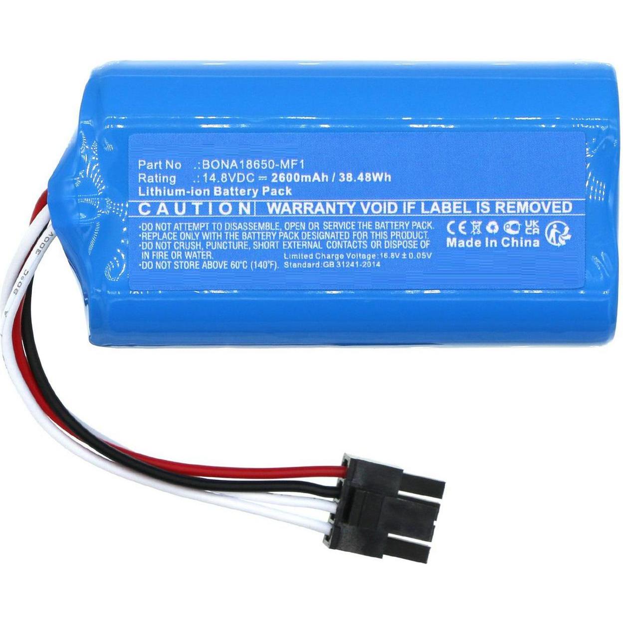CoreParts Battery 14.8V 2600mAh 38.48Wh, Staubsauger Roboter Zubehör, Blau