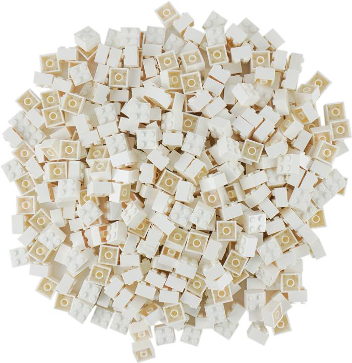 Actual product image LEGO 2X2 bricks white - Classic, Basic, City - white - 3003 pieces 100 pcs. (3003, LEGO Accessories)