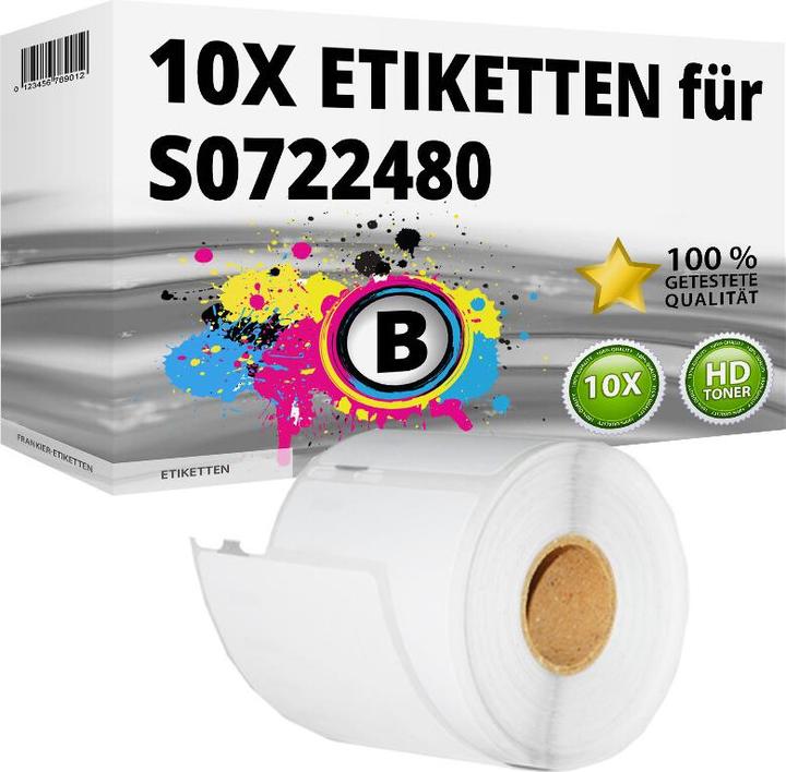 Druckfuxx 1x Etikette für Dymo 99014 LabelWriter 310 320 330 Series 400 Duo SE 450 Turbo