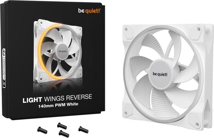 Produktbild be quiet! Lüfter 140*140*25 Light Wings PWM Reverse White (140 mm, 1 x)