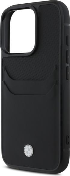 Produktbild BMW BMHCP16X22RSEPK iPhone 16 Pro Max 6.9" czarny/black hardcase Sign Leather Cardslot (Apple iPhone 16 Pro Max)