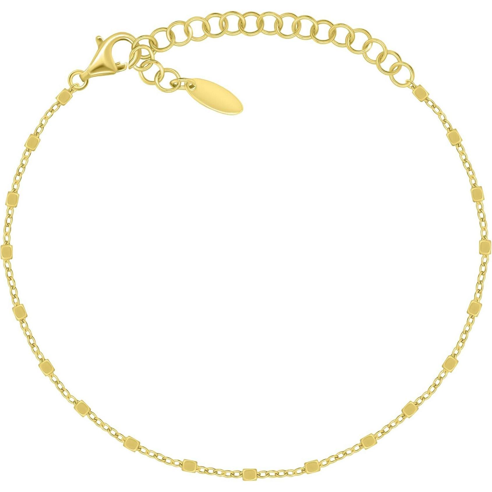 Brilio, Cavigliera + Anello da piede, Silver Stylish Gold-Plated Ankle Chain Ank111y