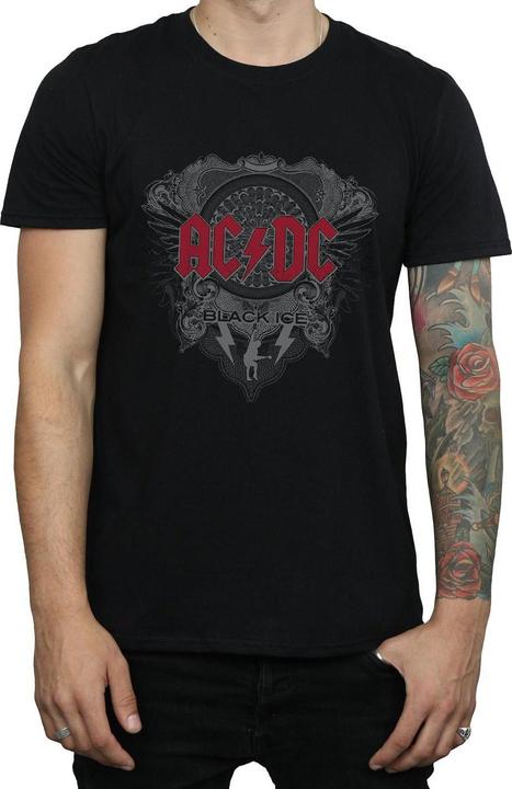Image du produit AC/DC Hommes Black Ice Logo Cotton T-shirt (M)