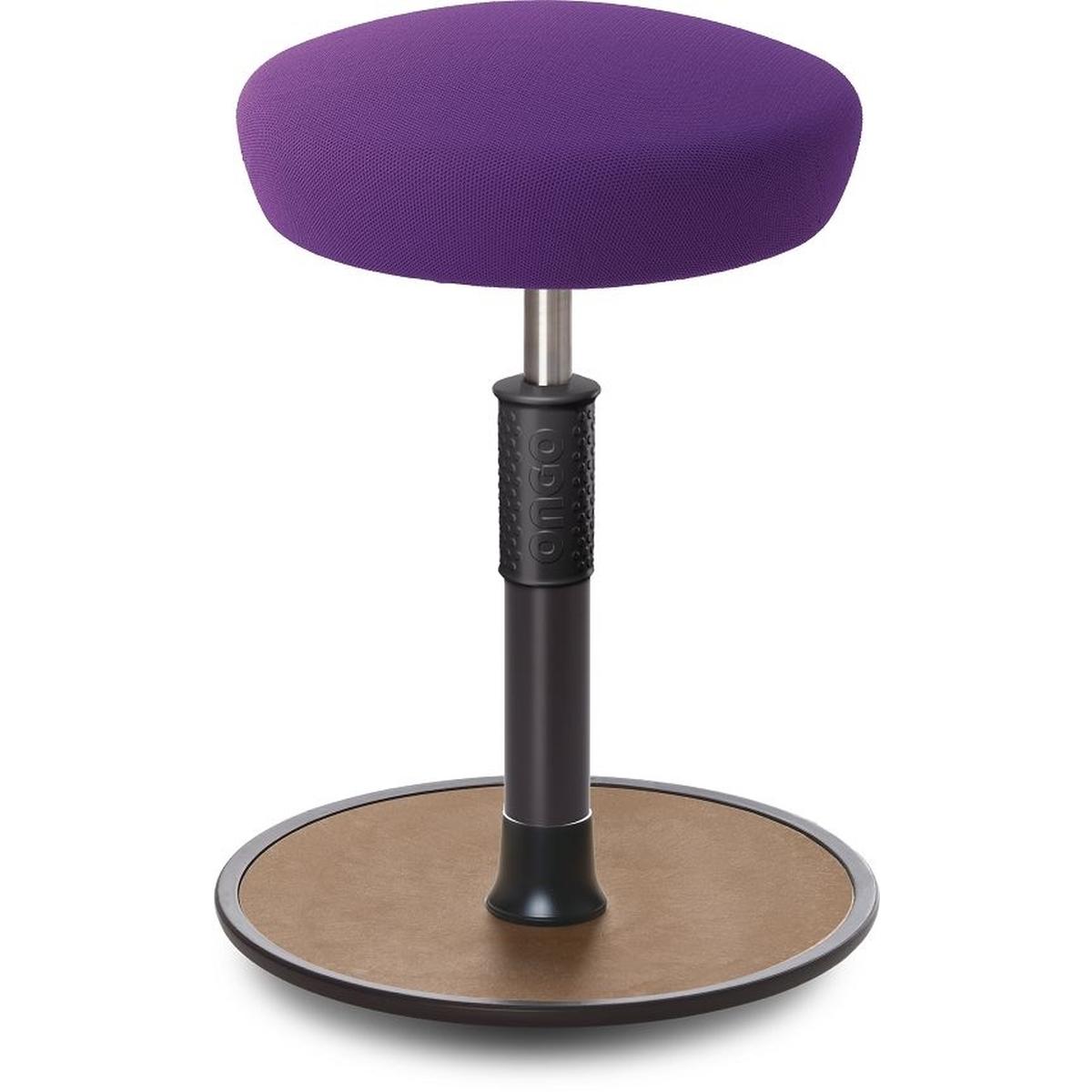 Ongo, Bürostuhl, Sitz- Stehhocker Free Regular Hutsitz Gestrick Purpur schwarz /Natur