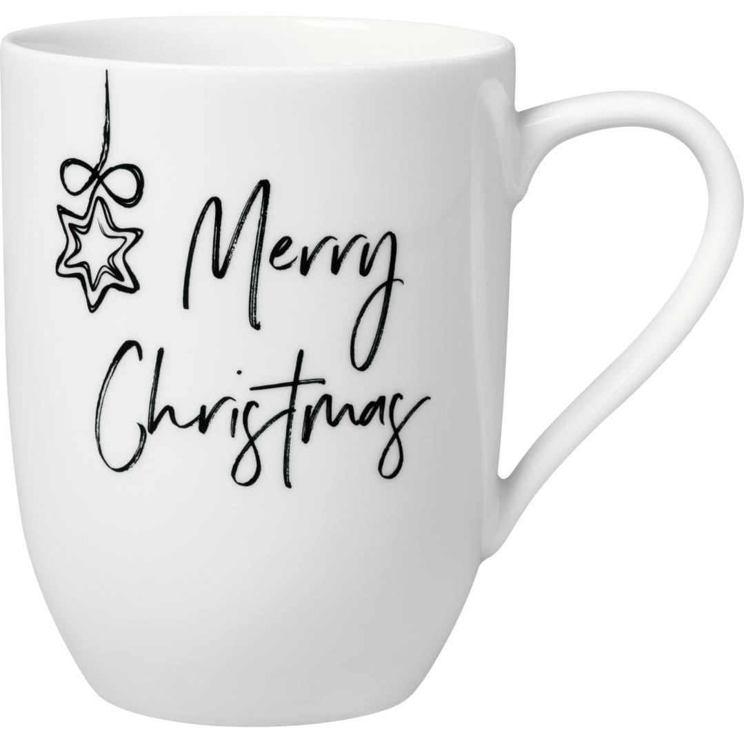 Villeroy & Boch, Tasse, Becher mit Henkel Merry Christmas Statement (290 ml, 1 x)