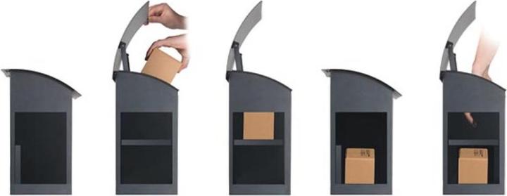 Image du produit Perel Boîte aux lettres pour colis - Helsinki - Malmö - 42 x 26 x 50,5 cm