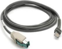 Productafbeelding Zebra -Anschluss abgeschirmtes USB-Kabel mit Stromversorgung rev. B / 2,1 m / gerade