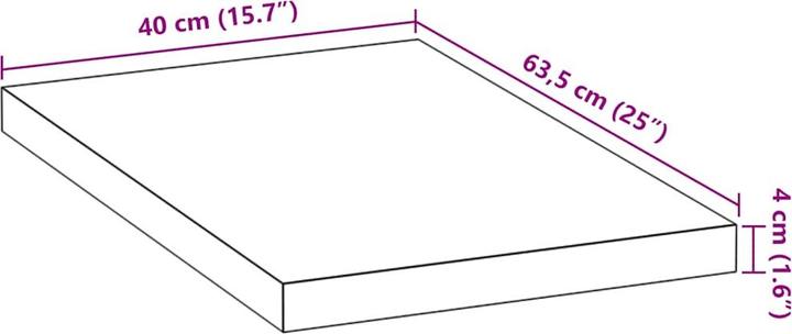Image du produit vidaXL Küchenarbeitsplatte (40 x 63.50 cm)