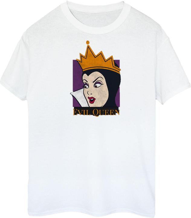 Image du produit Snow White Femme/Les femmes - T-shirt boyfriend en coton avec tête de reine maléfique (S)