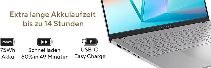 Actual product image ASUS Vivobook S 14 (14", AMD Ryzen AI 7 350, 16 GB, 1 GB, DE)