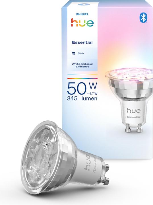 Produktbild Philips Hue Essential White & Color Ambiance (GU10, 4.70 W, 345 lm, 1 x, F)