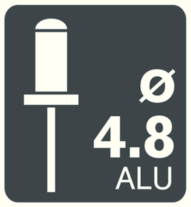 Immagine prodotto Rapid RP60 Pinza multipla per rivetti ciechi con testa rotante (48 mm)