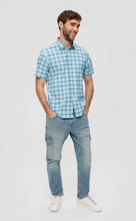 Immagine prodotto s.Oliver Hemd Regular: Gemustertes Kurzarmhemd mit Brusttasche (L)