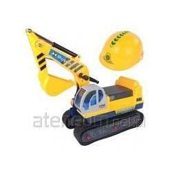 Lean Toys Didelis ekskavatorius ir statybinis šalmas geltonas