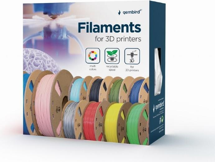 Produktbild Gembird 3DP-PLA1.75-02-G 3D-Druckmaterial Polyacticsäure (PLA) Grün 600 g (PLA, 1.75 mm, 1000 g, Grün)