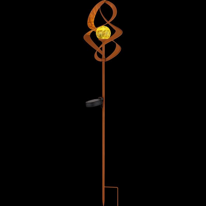 Actual product image Globo Solar Light Metal Rust Color, 1xled (IP44)