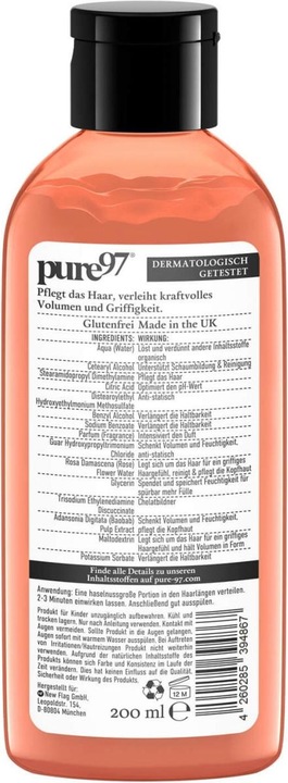 Produktbild Pure97 Wildrose & Baobab Spülung (200 ml)