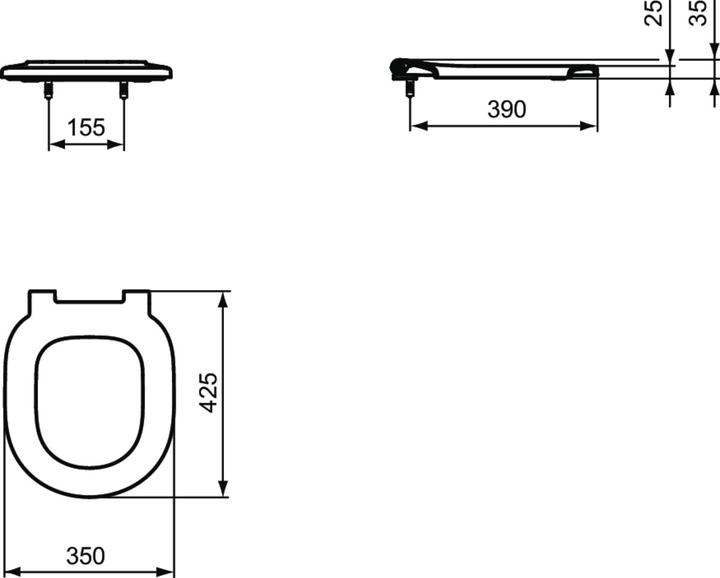 Produktbild Ideal Standard WC-Sitzring Connect Freedom weiss E822601