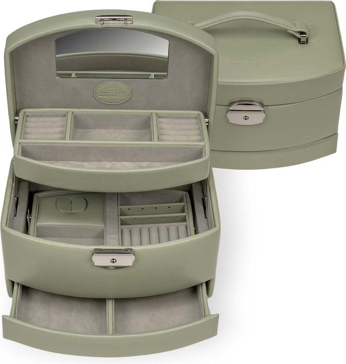 Actual product image Windrose 803692.14 - Automatic jewellery case with travel insert Merino Moda sage