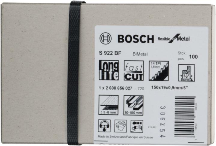 Image du produit Bosch Professional Zubehör Lame de scie sabre S 922 BF, Flexi