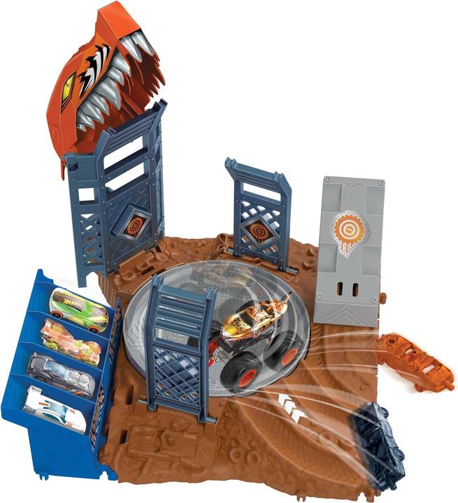 Produktbild Hot Wheels Monster Trucks Arena World: Semi-Finals Asst - Tiger Shark's Spin Out Frenzy