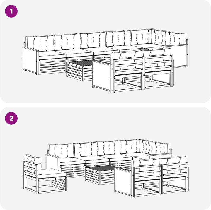 Produktbild vidaXL Outdoor-Sofa