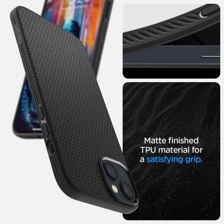 Actual product image Spigen Liquid Air iPhone 14 Plus case - Black (Apple iPhone 14 Plus)