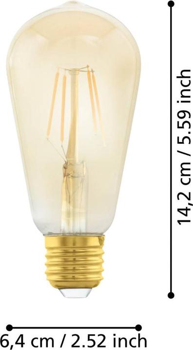Image du produit EGLO LED paere E27 St64 4W 270Lm 2200K (E27, 270 lm, 1 x)