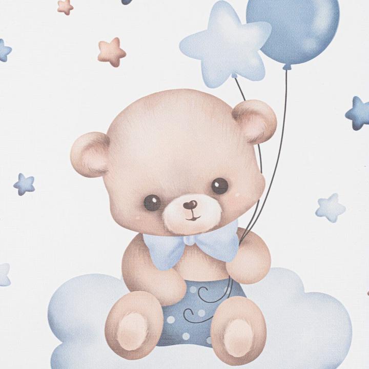Baby Mix Bear Wickelauflage mit Versteifung, 47x70cm, blau