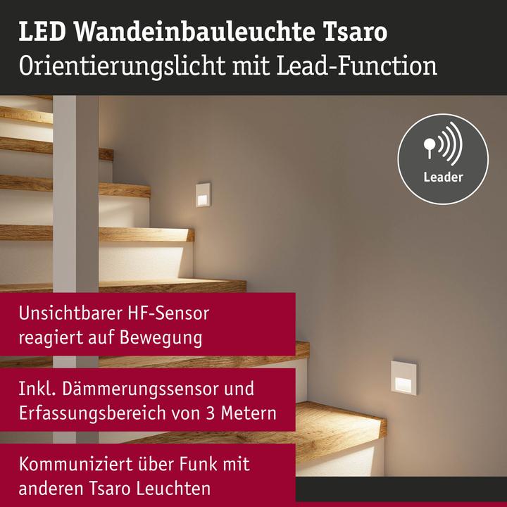 Produktbild Paulmann WAND EBL SET HF LED 1X1W (TSARO ECKIG WEIss) (120 lm)