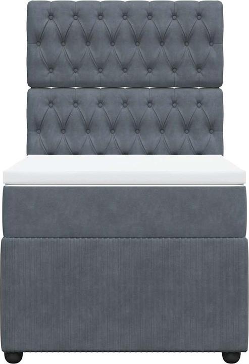 Actual product image vidaXL Bo x spring bed with mattress 160 x 200 cm velvet (160 x 200 cm)