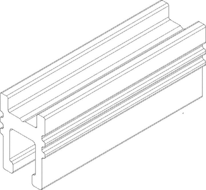 Actual product image Geze Clamping profile Levolan 60 / 120 EV1 1000 mm
