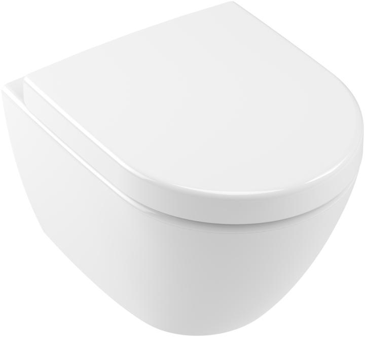 Actual product image Villeroy & Boch Subway compact 2.0 deep-well WC encrusted DirectFlush open splash rim white wall-mounted
