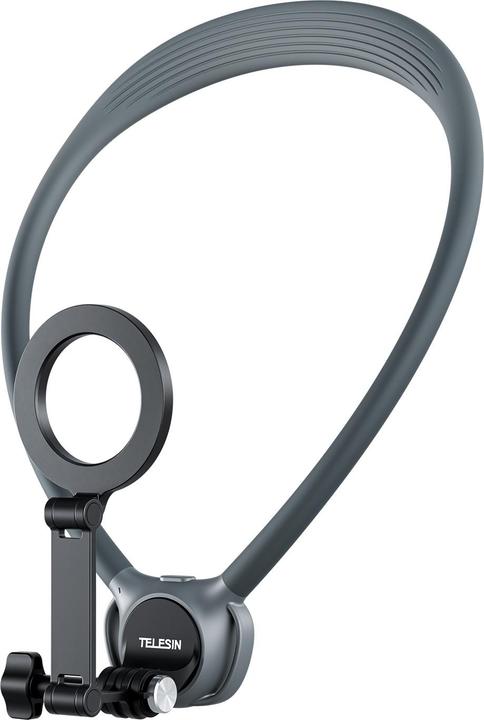 Productafbeelding Telesin Neck Mount 360Âº Combo - GoPro & Smartphone - Grey (T-P2-HNB-02-GY)