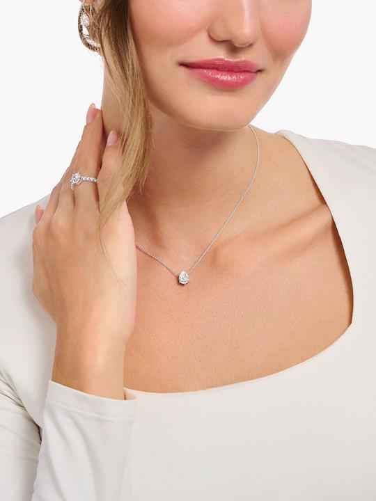 Immagine prodotto Thomas Sabo Collana con ciondolo a goccia in argento bianco (Argento 925, 40 cm)