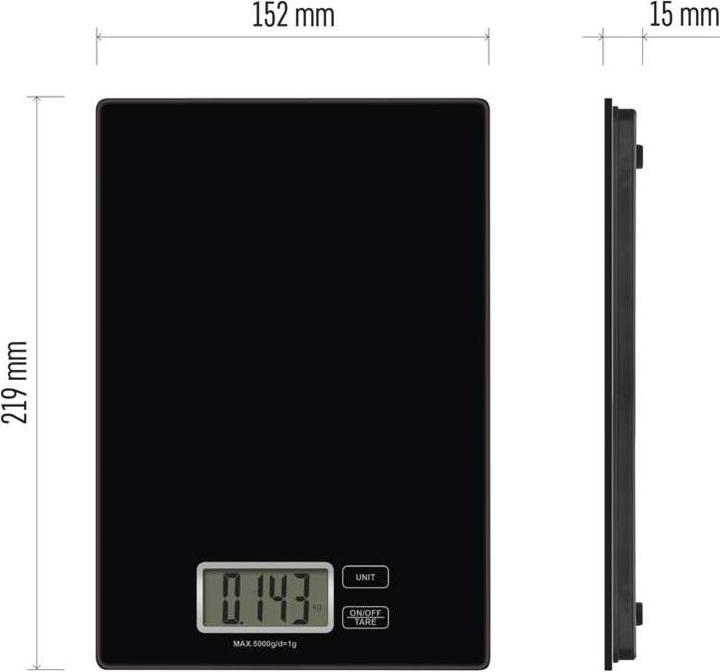 Actual product image Emos Digital kitchen scales EV014B black