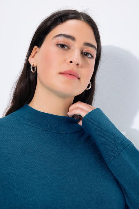 Produktbild Ulla Popken Pullover, Stehkragen, Langarm, Rippbündchen (62)