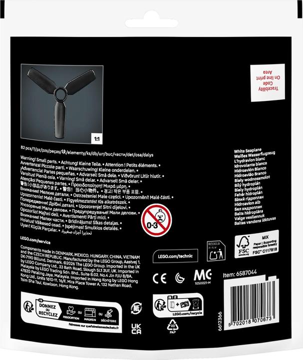 Immagine prodotto Technic 30736 Weisses Wasserflugzeug (LEGO Technic)