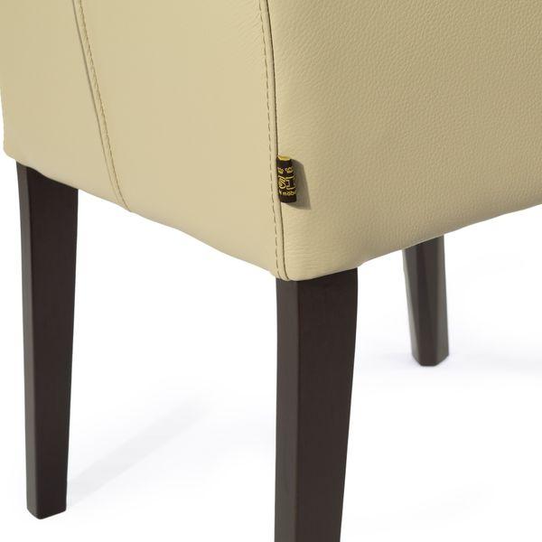 Thumbnail - SIX, Sessel, Ledersessel Armlehnstuhl Galdo Sand Wenge