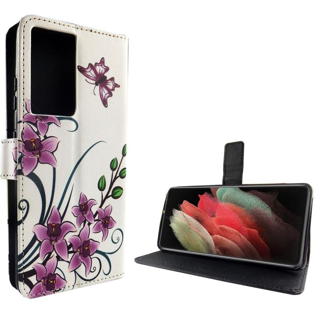 König Design Hülle Handy Schutz für Samsung Galaxy S21 Ultra Case Cover Tasche Wallet Etui (Samsung Galaxy S21 Ultra), S...
