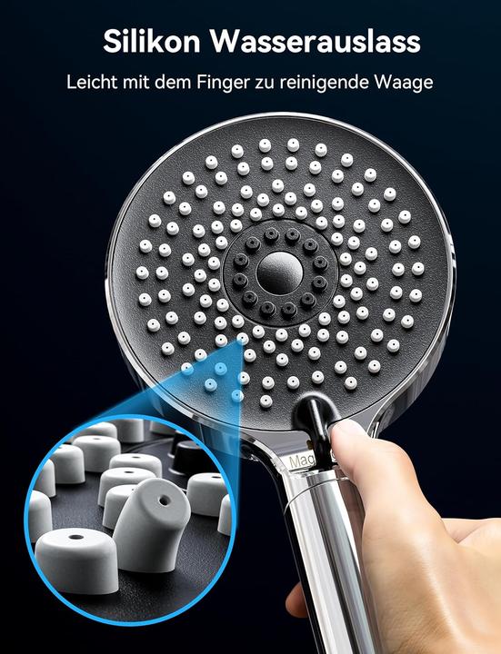 Produktbild Magichome Duschkopf mit Filter (5 Strahlarten)