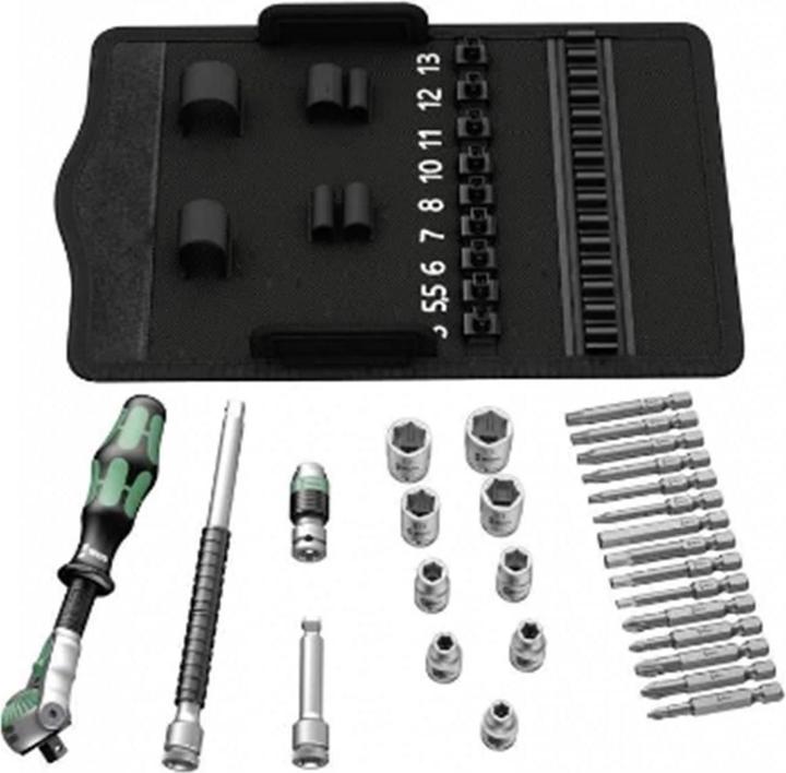 Produktbild Wera 8100 SA 6 Zyklop Speed-Knarrensatz (6 mm, 12 mm, 10  mm, 7 mm, 11 mm, 5 mm, 8 mm, 9 mm, 13 mm)
