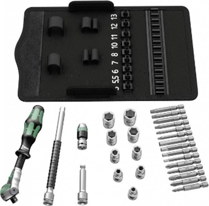 Productafbeelding Wera Dopsleutelset metrisch 1/ (6 mm, 12 mm, 10 mm, 7 mm, 11 mm, 5 mm, 8 mm, 9 mm, 13 mm)