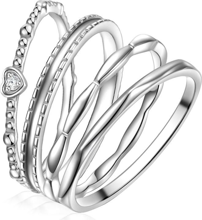 Produktbild Glanzstücke München Damen Herz Sterling Silber Zirkonia silber - 31974 (60, 925 Silber)