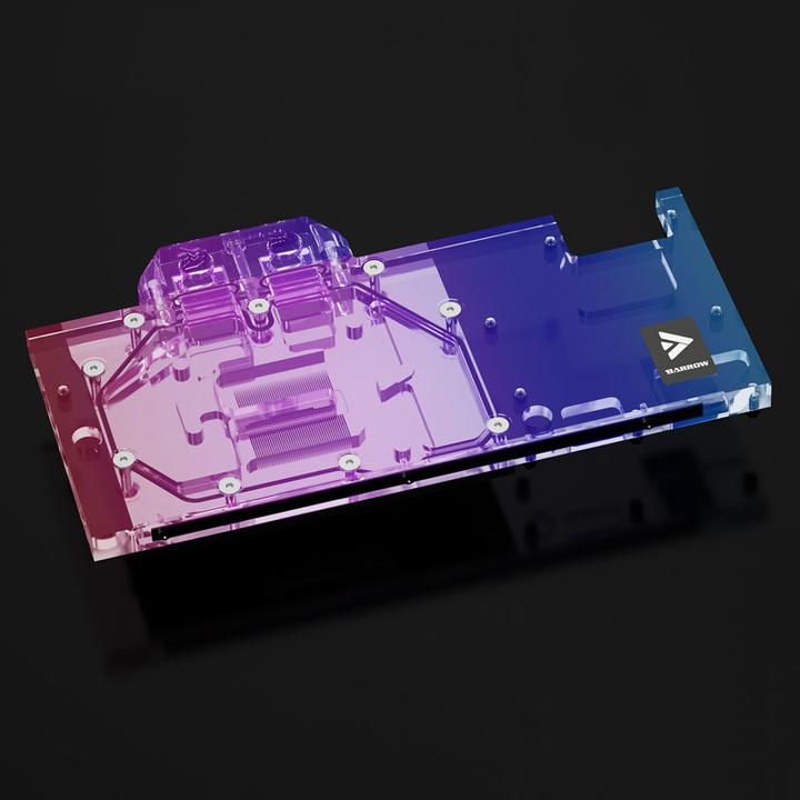 Actual product image Barrow LRC2.0 full coverage GPU Water Block for AMD 6900XT Aurora RGB - Acrylic