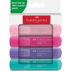 Produktbild Faber-Castell Textmarker TL46 Pastell (Türkis, Rosé, Violett, Gelb, 5 mm, 4 x)