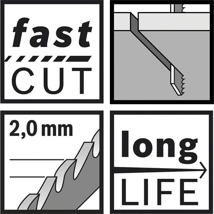 Produktbild Bosch Professional Zubehör Stichsägeblatt T 121 BF Speed for Metal, 5er-Pack, Bleche